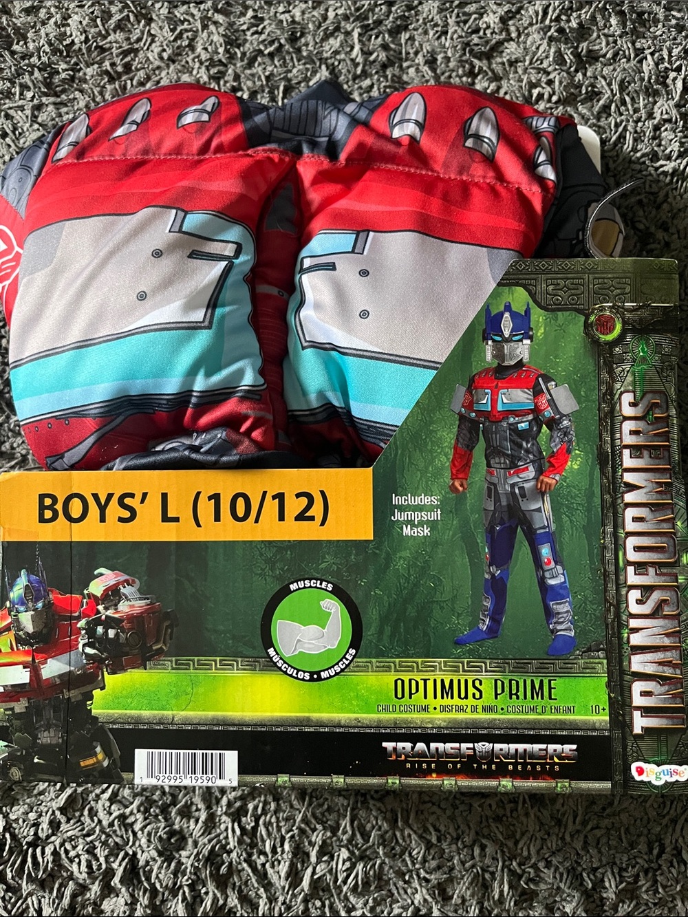 Optimus Prime Boys' Costume - Red, Blue, Silver (Size L)